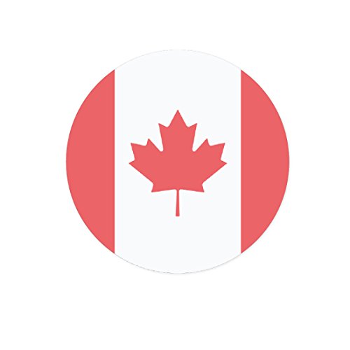 Andaz Press Global World Flag Party Collection, Round Label Stickers, Canada, 40-Pack, World Cup Soccer Futbol Olympics Independence Day Decorations