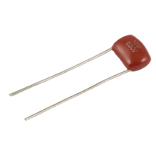 uxcell 10 Pcs 630V 0.001uF DIP Metallized Polypropylene Film Capacitors