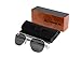 AO Original Pilot Sunglasses 57 mm Silver Frame True Color Gray Glass