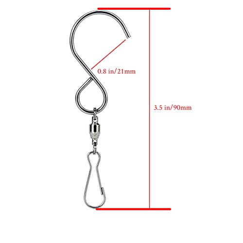Swivel Hooks Clips for Hanging Wind Spinners Wind Chimes Bird Feeder