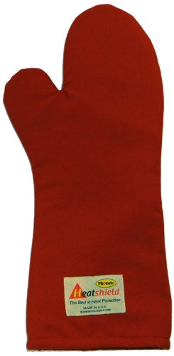 Phoenix 18-Inch Conventional Oven Mitt, Red Heatshield, Package of 2