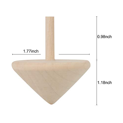 B bangcool Wooden Spinning Top Toys Wood Spin Up Toy for Party Favors(12Pcs)... - Thumbnail 6