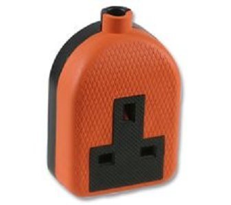 1 Gang Rubber Extension Socket | 1 Way Rubber Extension Trailing Socket Orange