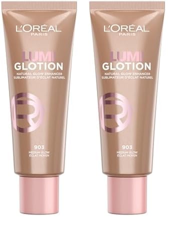 L'Oréal Paris Glow Enhancer, 24h Hydration with Shea Butter and Glycerin, Paradise Lumi Glotion, Shade 903: Medium Glow, 40 ml (Pack of 2) — image 1