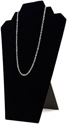 Mememall Fashion 2pc Black Velvet Padded Necklace Easels Jewelry Display Showcase Tower Stand