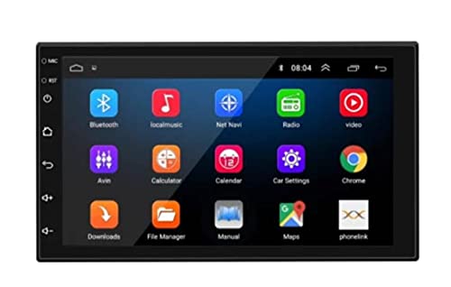 PENTLY 7- inch Double din Car stereo Android 9.1 head unit ISO Plug GPS navigation BT FM radio Touch screen,Mp5 player, audio receiver, Hands Free multimedia with rear view camera Mirror link USB