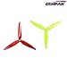 8pcs 3-Blade Props high-Speed Propellers, 7inch 180mm CW CCW for Racing Frame FPV Drone 2206-1500kv Motors,GEMFAN 7040（Yellow and Red）