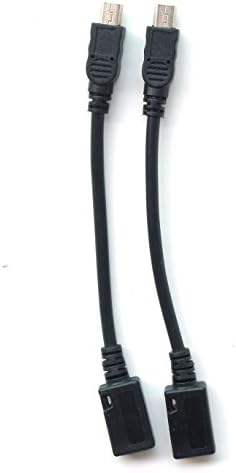 Twin Pack - Micro USB (Female) to Mini USB (Male) Conversion Cable for GoPro Cameras