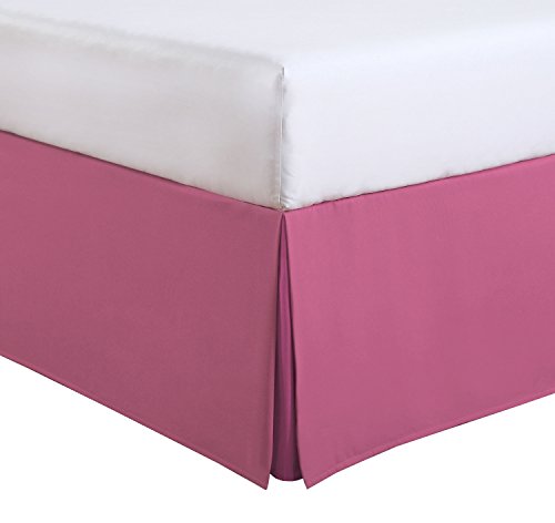 Photo 1 of Fresh Ideas Kids Full Bed Skirt - Lux Hotel Tailored Microfiber Bedskirt, Classic 14" Drop Length – Pink