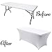 ABCCANOPY 30+ Colors Spandex Table Cover 6 ft. Fitted Polyester Tablecloth Stretch Spandex Tablecover-Table Toppers