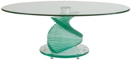 Glass Spiral Coffee Table Clear Amazon Co Uk Kitchen Home