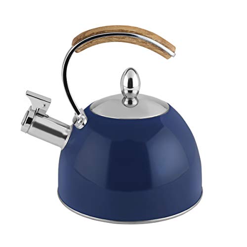 Pinky Up Tea Kettle, One Size, Navy Blue The Home Kitchen Store