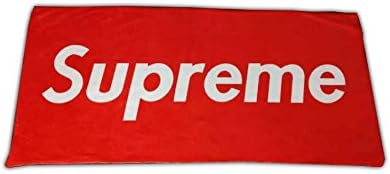 Supreme Box Logo Bath Towel Red Color Size 75cm x 35cm