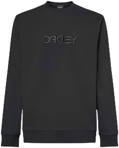 Oakley Mens Metal Solar Rail Crew Sweatshirt, Blackout, XX-Large