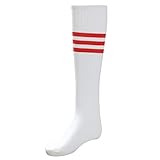 Unisex Athletic High Knee Stripes Sports Running Football Soccer Tube Socks Sock