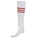 Unisex Athletic High Knee Stripes Sports Running Football Soccer Tube Socks Sock