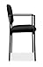 HON Scatter Office Chairs for Guests, Lobby, Offices, Fabric Stackable Chairs with Arms, Comfy Desk Seating, Black