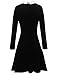 Aphratti Women's Long Sleeve Fall Dresses 2025 Casual Peter Pan Collar A Line Fit and Flare Skater Goth Dress