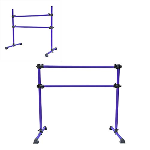 Modern-Depo Portable Double Freestanding Ballet Barre for Home | Adjustable 4 FT Stretch/Dance Barre, Fitness Ballet Bar for Kids