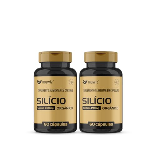 Silício Orgânico – 60 Cápsulas 490mg Suplemento Alimentar Muwiz 2 Unidades