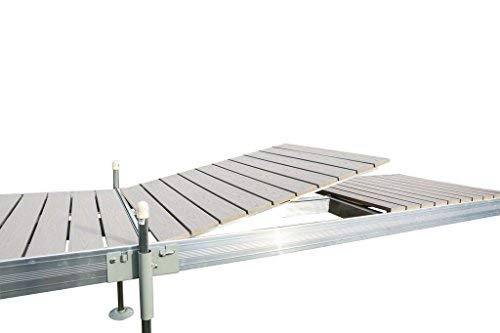 Tommy Docks Complete Dock Package - 20 FT Roll-in Dock - Straight Aluminum Frame with Removable Cedar Decking - Normal Duty Boat Docking Hardware Kit