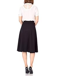 Falda mediana para patinador (cintura alta, acampanada)