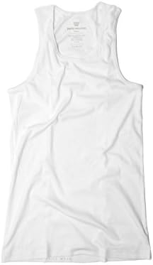 Mack Weldon Men's Ribbed Tank (L, Bright White)