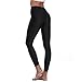 Lynddora Women's Active Fitness Leggings Running Tights Yoga Pants Swim Bottom UV Sun Protection (US S/Tag M) Black