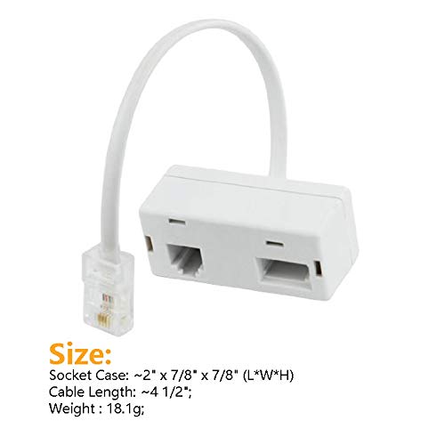 image for RJ45 to BT&RJ11 Secondary Splitter Telephone Adapter Converter Connect