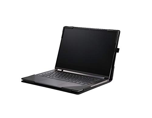 Honeymoon Case Cover Compatible for Dell XPS 13.3 inch 9380/9370/9360/9350/9365/9343 Models, PU Leather Folio Stand Protective Laptop Hard Shell Case Compatible for Dell XPS 13", Grey - Thumbnail 2