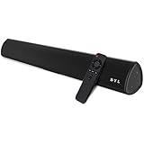 Sound Bars for tv, BYL 40Watt 2.0 Channel Soundbar Speaker with Remote Control Wireless and Wired Bluetooth Optical AUX USB Audio Speakers