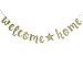 Home Welcome Gold Glitter Banner for Housewarming Patriotic Military Decoration Family Party Supplies Bunting Photo Booth Props Assembled Sign (Gold)
