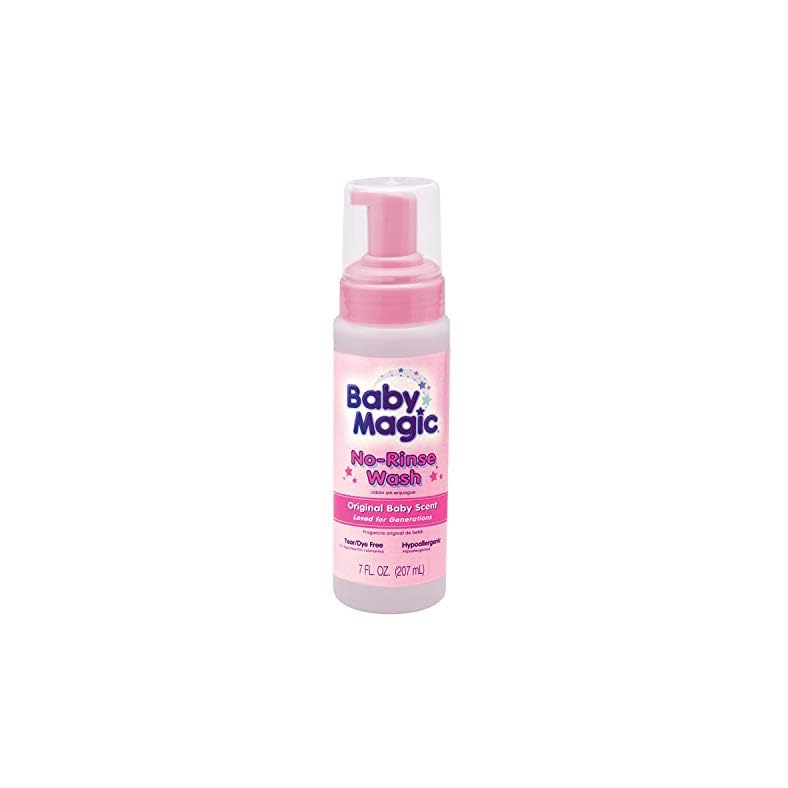 Baby Magic No-Rinse Wash, Original Baby Scent, 7 Ounces