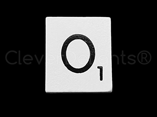 100 Wood Scrabble Tiles - White Color - Complete Set - Game Replacement Crafts Weddings Scrapbooking