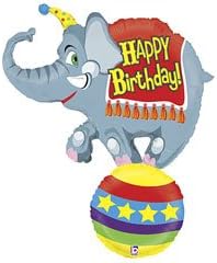 Betallic Fba_225511 Circus Elephant Jumbo Foil Balloon (Gray) Party Accessory
