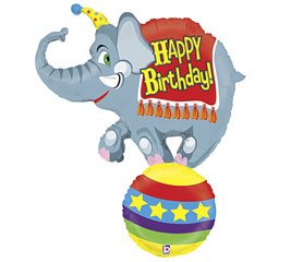 Betallic Fba_225511 Circus Elephant Jumbo Foil Balloon (Gray) Party Accessory