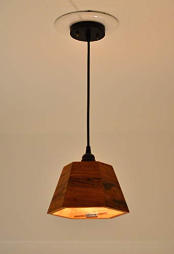 Pendant Lamp in Natural Teak Wood 