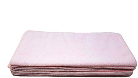 A World of Deals Premium Microfiber Commercial Cleaning Cloths (16 in. x 16 in.), Pack of 12 - PINK