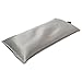 Eye Pillow Vacation Organic Flax Seed Filled, Microwavable Unscented Eye Pillow - Silver -Ultra Silky Satin