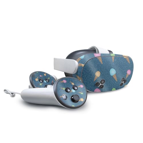Glossy Glitter VR Skin Compatible with Meta Quest 3S - Ice Cream Cone - Premium…