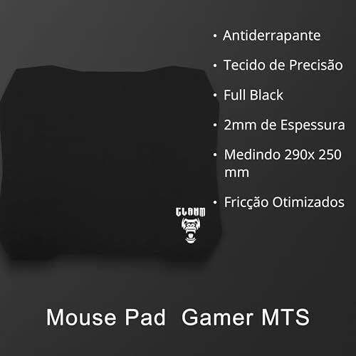 Combo GAMER 4 em 1 MTS, Nightmare • Mouse 4D - 3600 Dpi • Teclado RGB LED Rainbow Anti-Ghosting • Fone e Microfone Headset 45mW Stereo • Mousepad 290x250 • Quality Premium • Setup Gamer