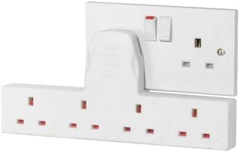 BRIGHT SPARKS 5 X 4 Gang Wall Socket Converts 1 Socket into FOUR