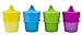 Sippy Cup Lids (4 Pack) Silicone Sippy Lids To Fit Any Cup, 100% BPA Free | Suitable For Toddlers and Babies (Pink, Blue, Yellow, Green)
