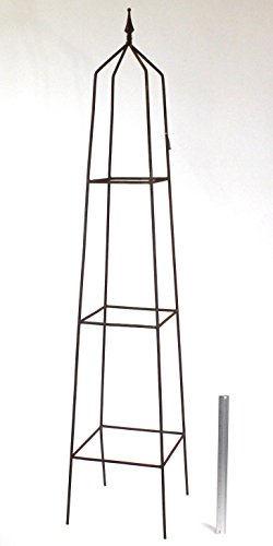 Rost Obelisk, quadratisch, Rankgerüst 180 cm hoch – Bild 3