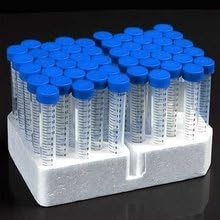 Stellar Scientific Conical Centrifuge Tubes 15ml - Foam Racked, STERILE, 500/CS - Blue Cap