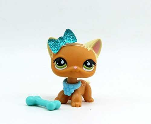 Toy Rare LPS Shorthair Cat 525 Yellow Kitty Kitten with Accessories Collection Girls Boys Gift (lps 525)