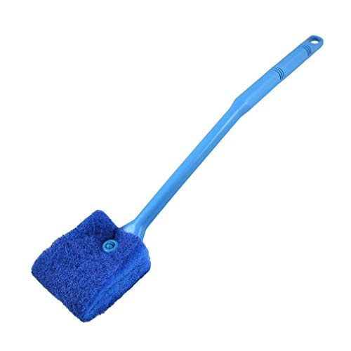1 Pcs Blue Aquarium Cleaning Brush Fish Tank Glass Plant Algae Scraper Scrubber Cleaner Long Handle Double Sided Sponge Brush by SamGreatWorld