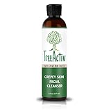 TreeActiv Crepey Skin Facial Cleanser, Repair Anti-Aging, Face Wash Treatment, Pore Cleaner, Minimizer, Facial Moisturizer for Dry, Crepe Skin, Reduces Wrinkles and Fine Lines - 8 Oz