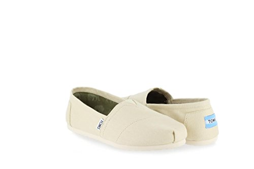 Toms women s classic canvas natural slip-on shoe - 7 b(…