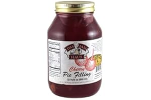 FLOWER BEE FLORAL SUPPLY Southern Pie Filling Gourmet Handmade Variety Pie Fillings, 1 Quart (32 oz), Choose Flavor (Cherry)